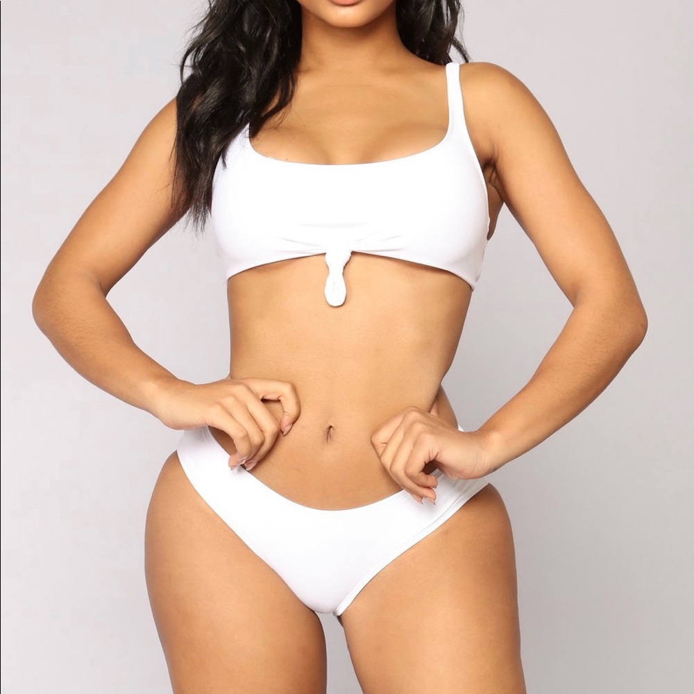 Fashion Nova Zoey Tie Front Bikini Set